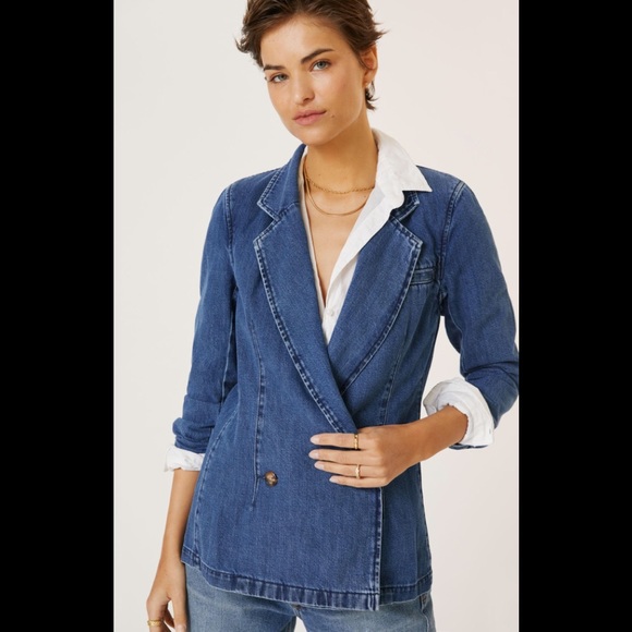 Anthropologie Jackets & Blazers - Anthropologie Boyish The Julian Denim Blazer Sz M Jean Jacket Work